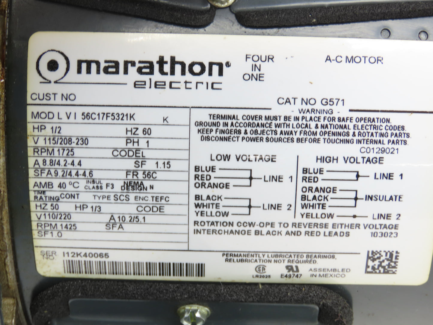 CBK CBK-2.1F Hydraulic Power Unit 1.5Gal 0.5GPM 115/208-230VAC 1Ph