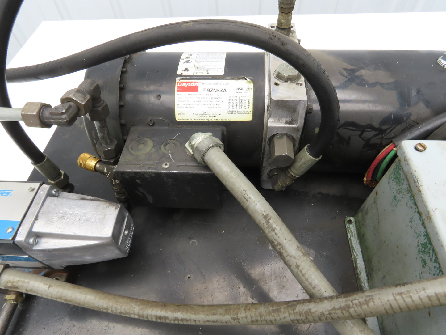 Dayton Haldex 4F683A Hydraulic Power Unit 1.5Gal 1GPM 1500psi 1Hp 460V w/Pendant