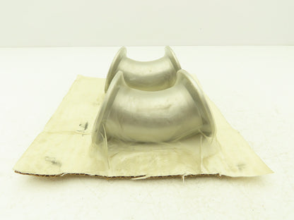 45 Degree Radius Vacuum Elbow Welded 3" Flange Stainless Steel Lot of 2
