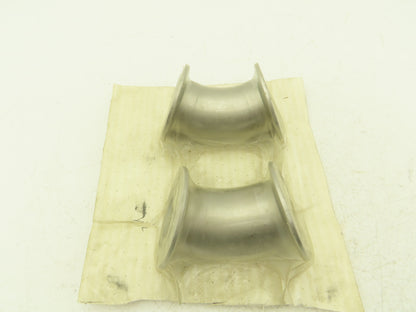 45 Degree Radius Vacuum Elbow Welded 3" Flange Stainless Steel Lot of 2