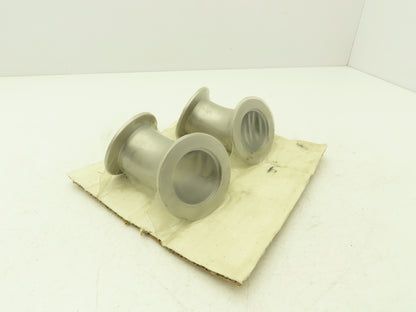 45 Degree Radius Vacuum Elbow Welded 3" Flange Stainless Steel Lot of 2