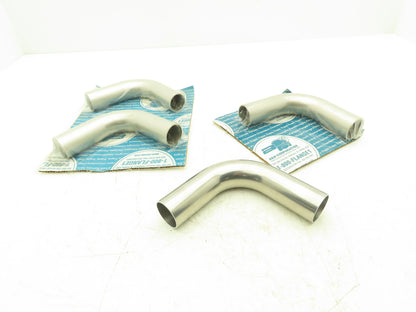 A & N 90 Degree Butt Weld Vacuum Elbow 1-1/2" Stainless Steel Lot of 4