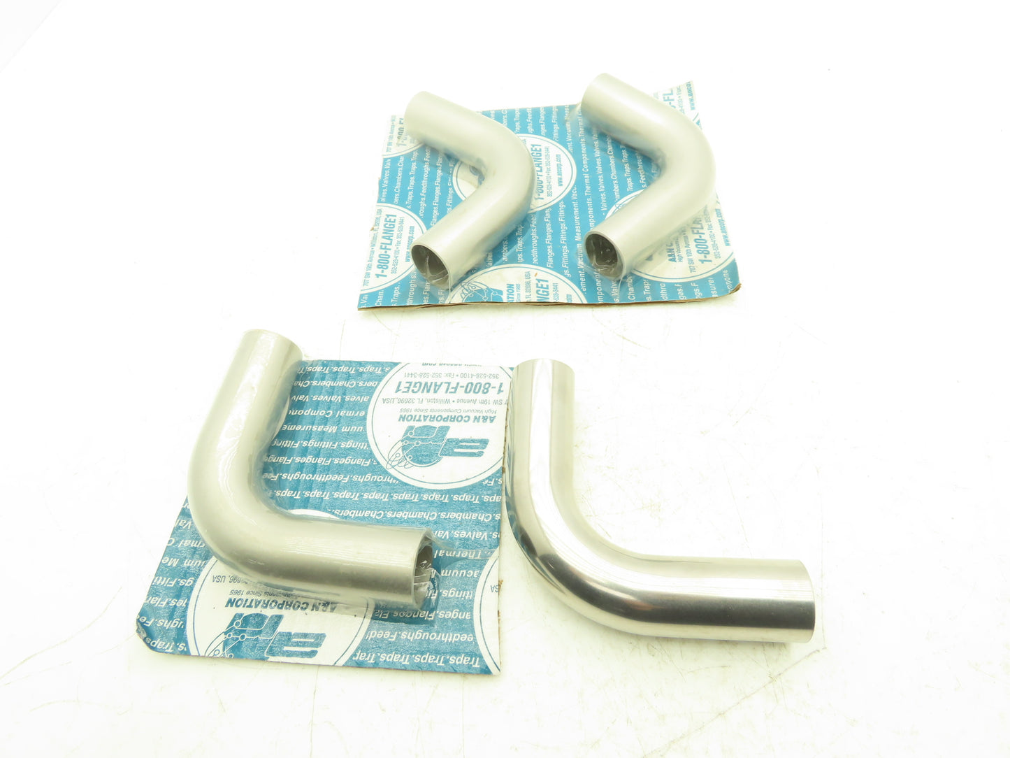 A & N 90 Degree Butt Weld Vacuum Elbow 1-1/2" Stainless Steel Lot of 4