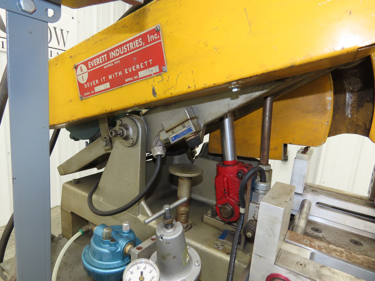 Everett 16 Cut Off Abrasive Metal Saw 16" Blade 5Hp Pneumatic Automation