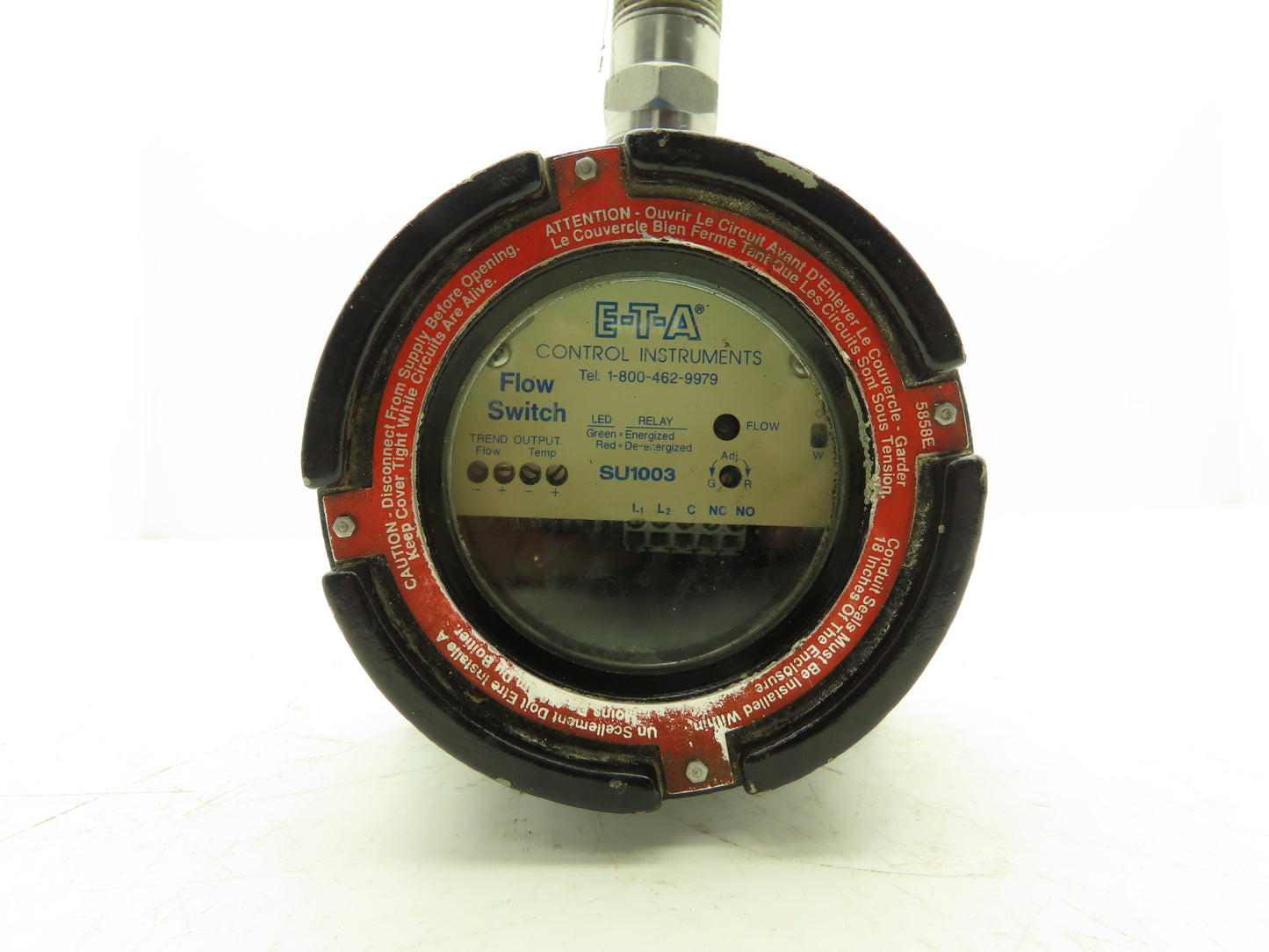 ETA SU1003-01-03-075-SS-02-11-0 Single Point Flow Switch 1/2" NPT Liquids Gases