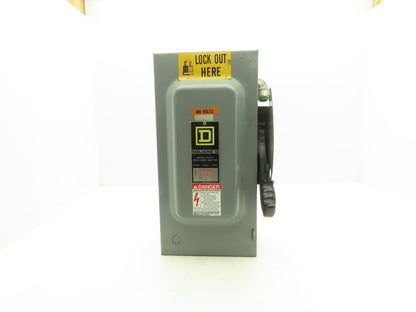 Square D H362 Heavy Duty Fused Safety Disconnect Switch 60A 600VAC Series F1