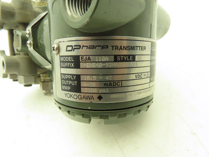 Yokogawa EJA110A-EHS4B-92NA/FF1/D1 Pressure Transmitter 2300PSI 10.5-42VDC
