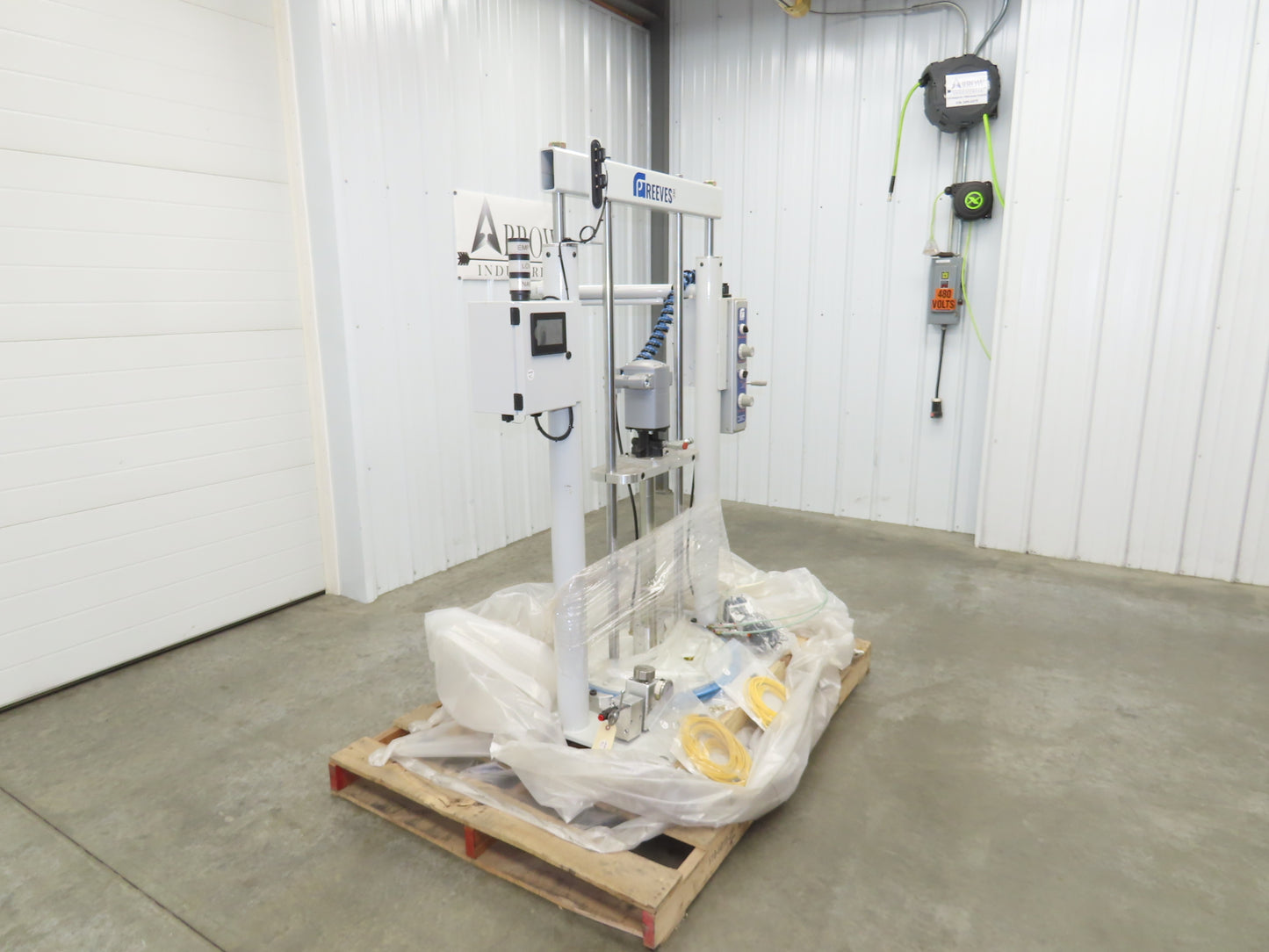 GP Reeves GDP20-400G70 Pneumatic Grease Pump Drum Unloader 55 Gal W/Accessories