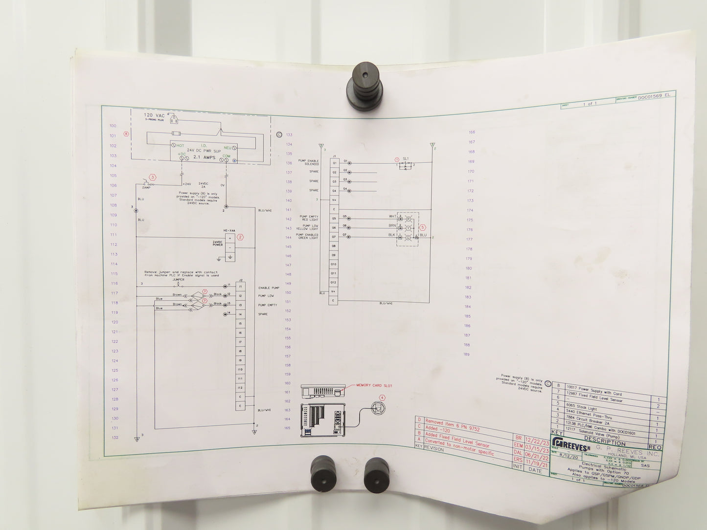 GP Reeves GDP20-400G70 Pneumatic Grease Pump Drum Unloader 55 Gal W/Accessories