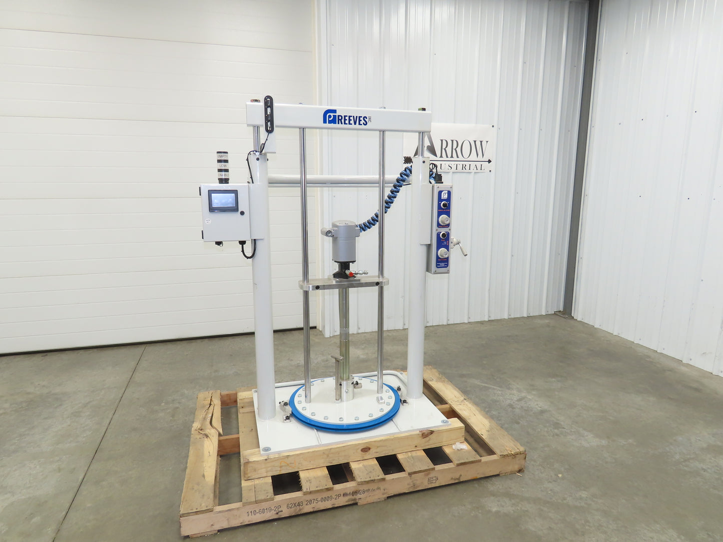 GP Reeves GDP20-400G70 Pneumatic Grease Pump Drum Unloader 55 Gal W/Accessories