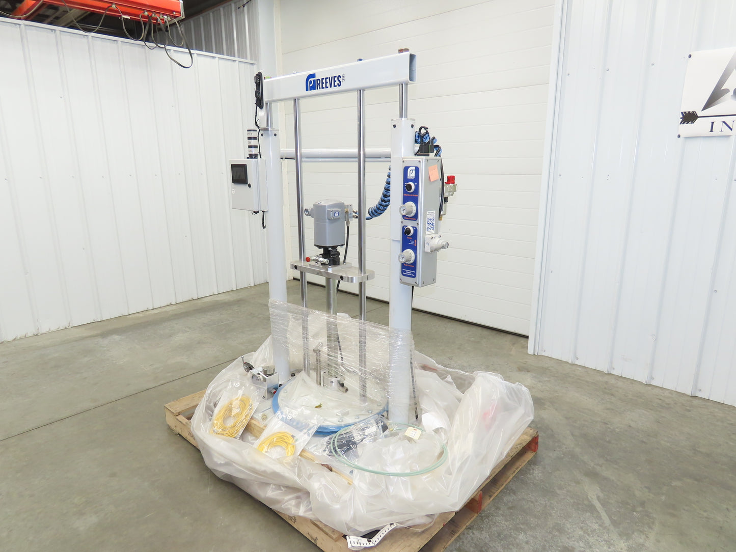 GP Reeves GDP20-400G70 Pneumatic Grease Pump Drum Unloader 55 Gal W/Accessories