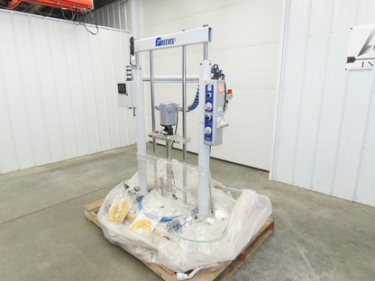 GP Reeves GDP20-400G70 Pneumatic Grease Pump Drum Unloader 55 Gal W/Accessories