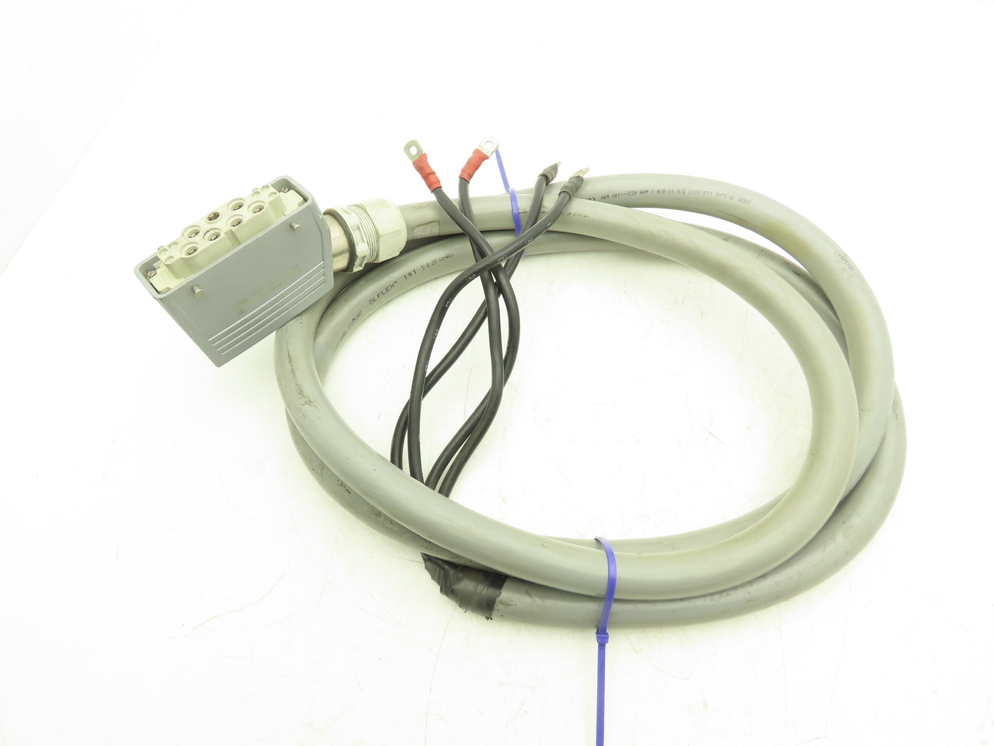 Lapp Kabel Olflex 191 5G25 Power Cable 4C 4AWG 600V 3PH w/6-Pin Connector 11'L