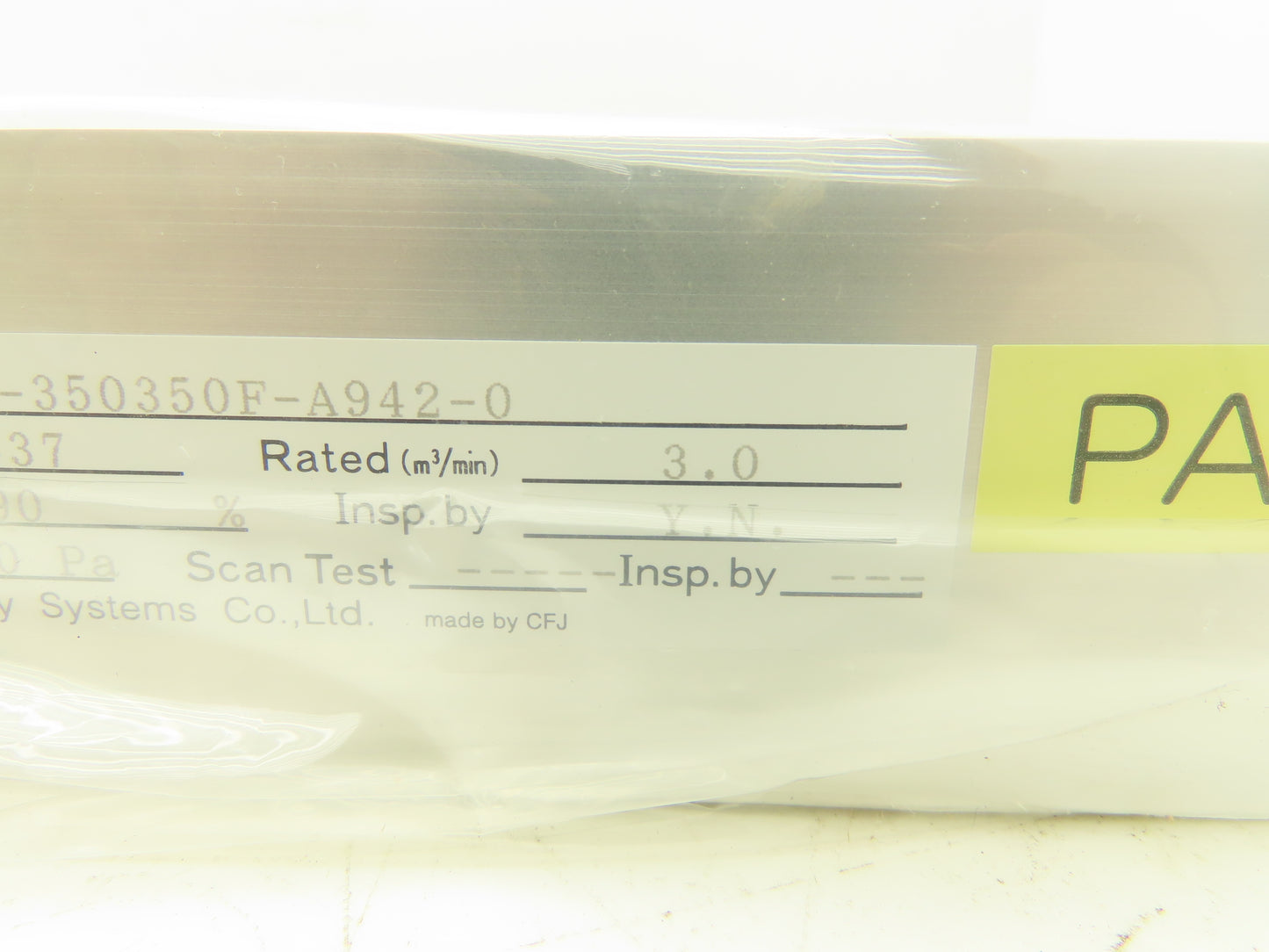 National 1T-350350F-A942-0 Matsushita Seiko Air Filter 350mm x 350mm 3.0 M3/MIN