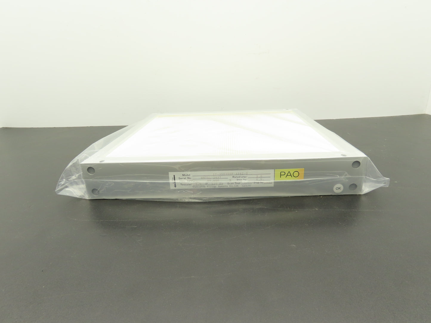 National 1T-350350F-A942-0 Matsushita Seiko Air Filter 350mm x 350mm 3.0 M3/MIN