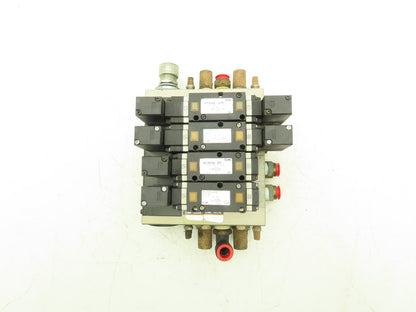 SMC NVFS3400-3FZB  4-Station Pneumatic Solenoid Valve Manifold 115V NVFS3100-3FZ
