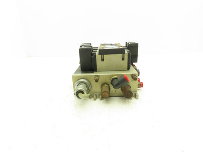 SMC VFS3300-3FZB  4-Station Pneumatic Solenoid Valve Manifold 115V VFS3100-3FZB