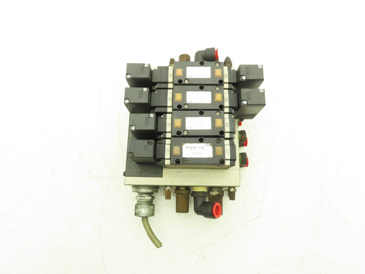 SMC VFS3300-3FZB  4-Station Pneumatic Solenoid Valve Manifold 115V VFS3100-3FZB