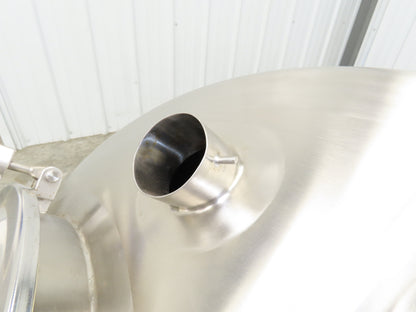 CFR 30 Gallon Cone Insulated Mixing Tank Jacketed 304 Stainless Steel Sanitary