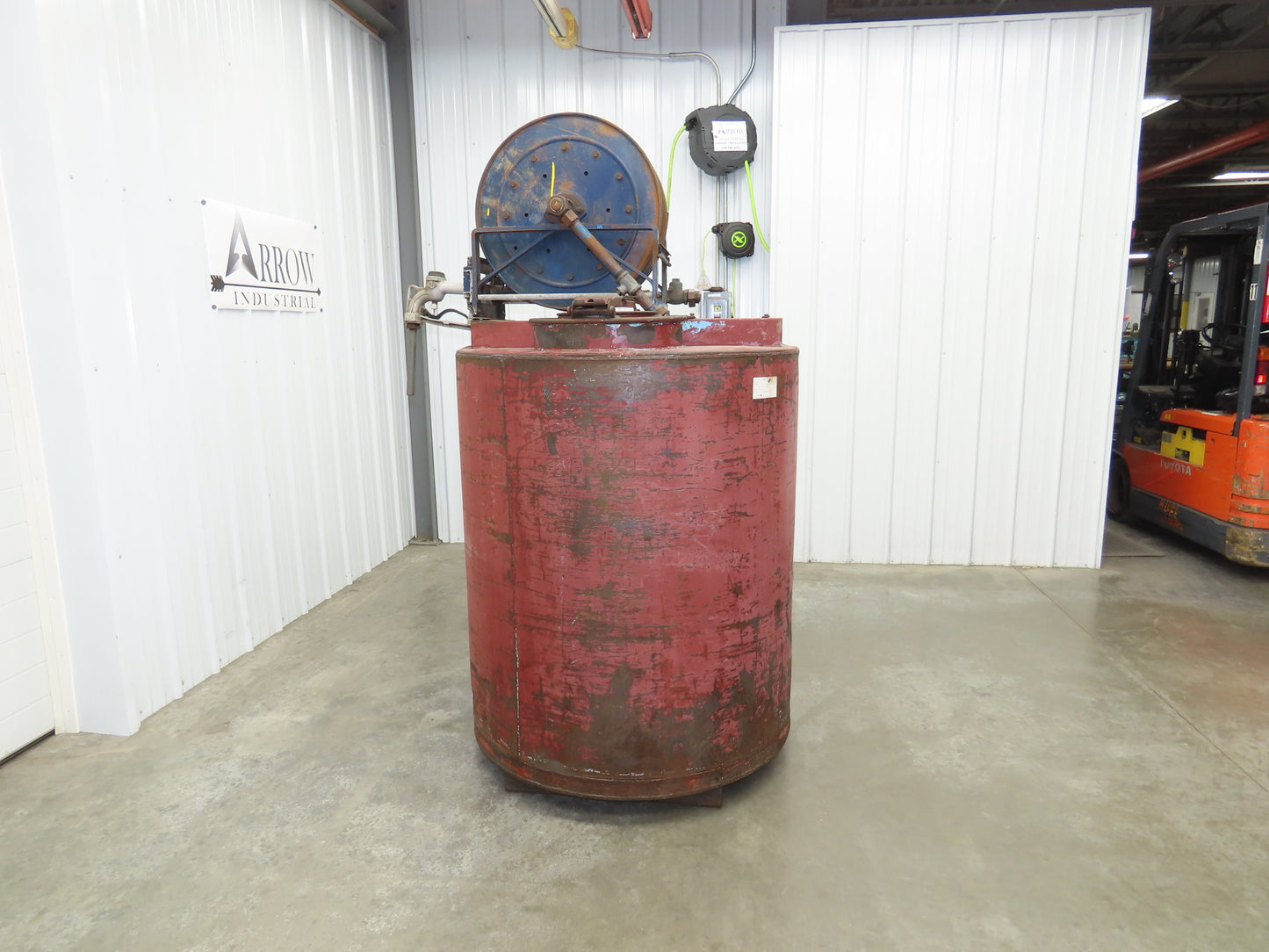 250 Gal Fuel Oil Gas Diesel Storage Tank Single Wall Steel Skid Tank 42x48"