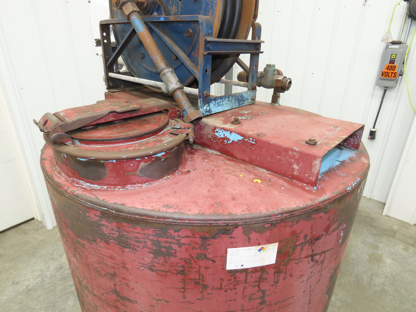 250 Gal Fuel Oil Gas Diesel Storage Tank Single Wall Steel Skid Tank 42x48"