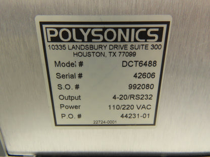 Polysonics DCT6488 Transit Time Flowmeter/Logger
