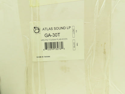 Atlas Sound GA-30T Speaker Paging Intercom Loudspeaker Horn 8-30W 25V/70V
