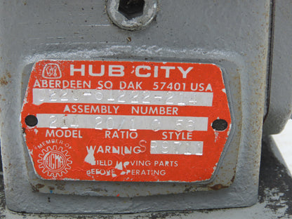 Marathon EVB 56T17F2036B Gearmotor 20:1 Hub City Reducer 88rpm .5Hp 230/460V 56C