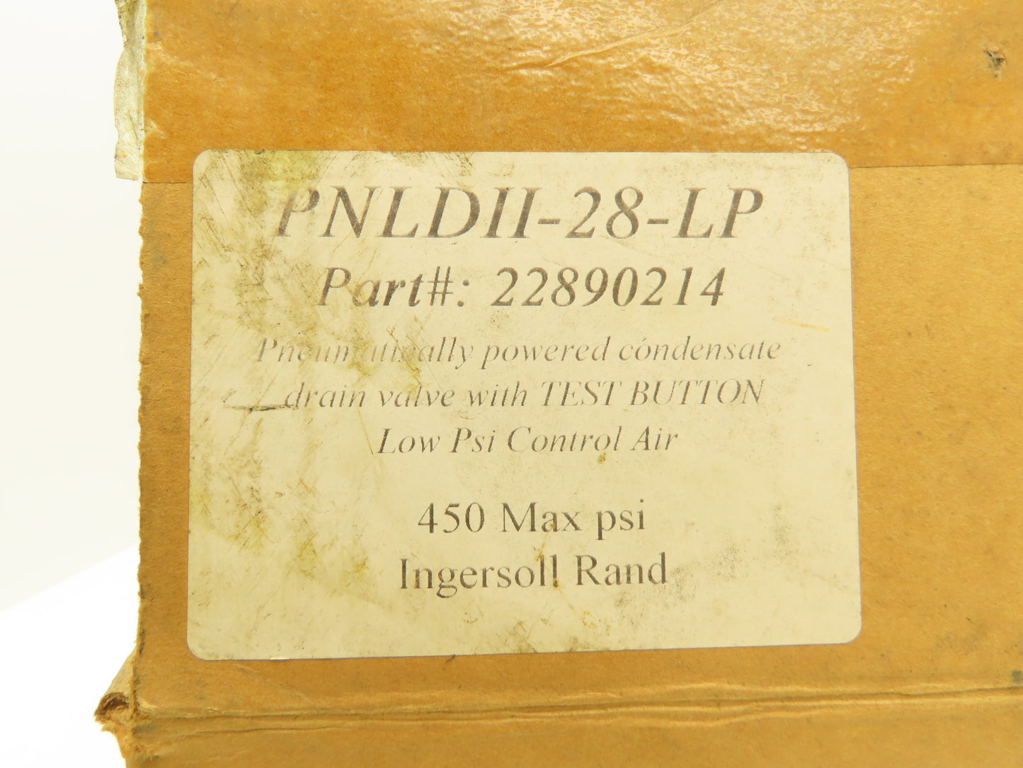 Ingersoll Rand PNLDII -28-LP Automatic Condensate Trap - Drain Valve PARTS ONLY