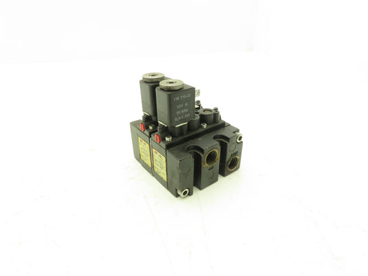 IR ARO A222SS-120-A Pneumatic Stacking Solenoid Valve 120V 3/8"NPT  Lot of 2