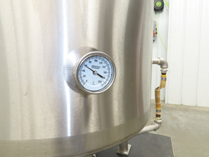 Avins Direct Steam 100 Gallon Mixing Tank 1/3Hp Lightnin Mixer Food Grade SS