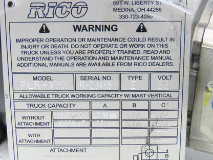 Nidec L89-4001 Platform Lift Truck Hydraulic Pump & Motor 36/48VDC Off PLR-100