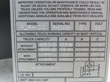 Ohio Electric Motors D-562292X8757 Hydraulic Pump & Motor 36VDC Off PLR-100
