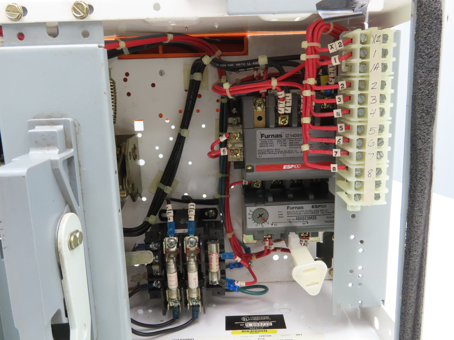 Furnas H9C60 Combination Motor Starter Bucket 10Hp 480V 3ph Size 1 D68252001