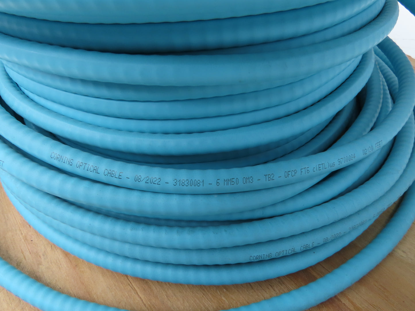 Corning 6-Fiber Optic MIC Tight-Buffered Interlocking Armored Plenum Cable 256'