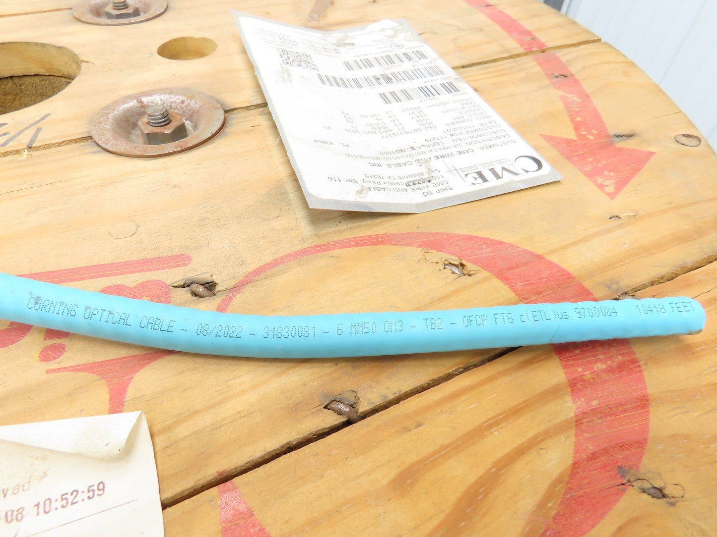 Corning 6-Fiber Optic MIC Tight-Buffered Interlocking Armored Plenum Cable 1720'