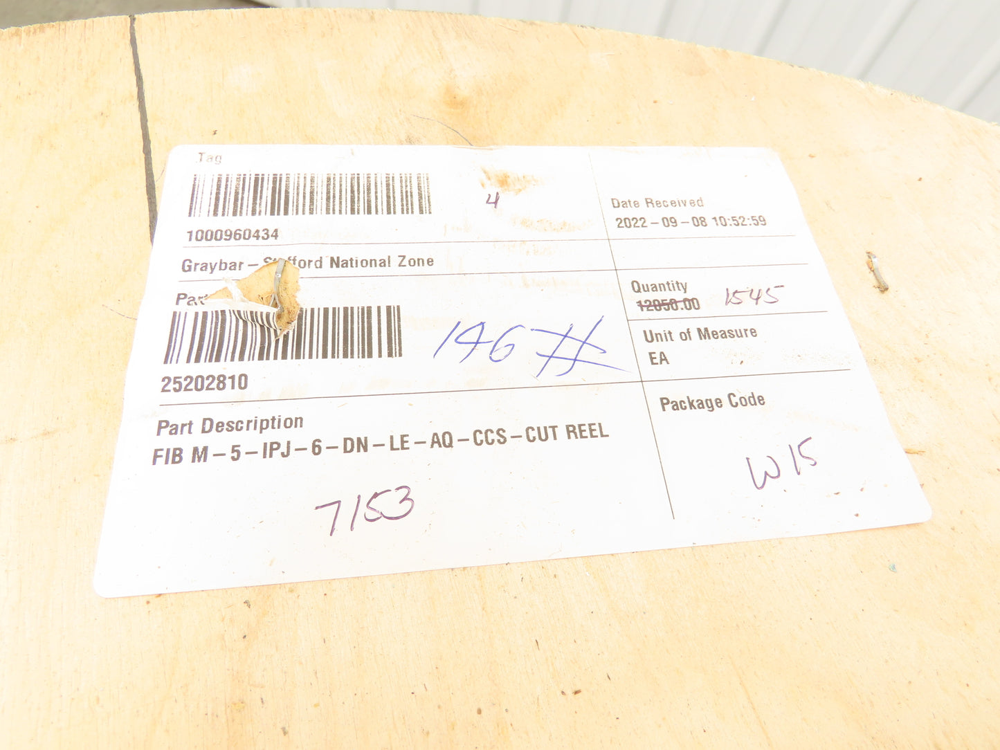 Corning 6-Fiber Optic MIC Tight-Buffered Interlocking Armored Plenum Cable 1545'