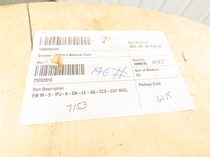 Corning 6-Fiber Optic MIC Tight-Buffered Interlocking Armored Plenum Cable 1545'