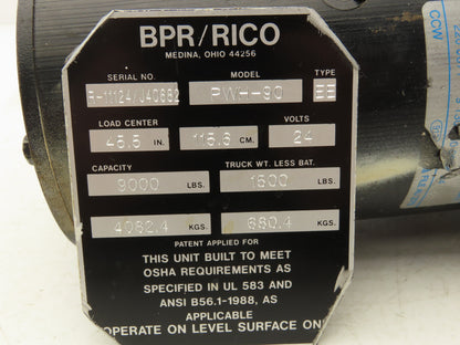 John S Barnes 220 0871 Hydraulic Pump Motor 24VDC Off Rico PWH-90
