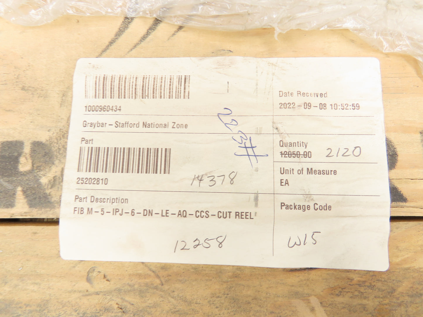 Corning 6-Fiber Optic MIC Tight-Buffered Interlocking Armored Plenum Cable 2120'