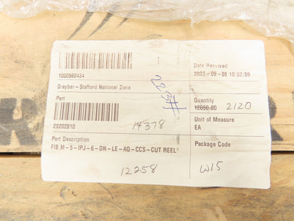 Corning 6-Fiber Optic MIC Tight-Buffered Interlocking Armored Plenum Cable 2120'