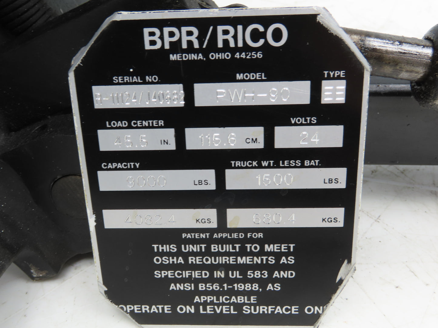 Rico HFK 200 Tiller Drive Axel Steering Hub Off Rico Walkie PWH-90 Lift Truck