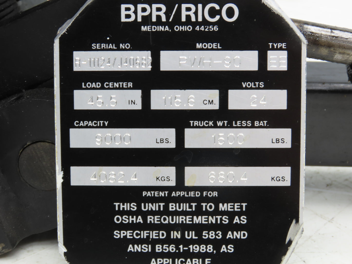 Rico HFK 200 Tiller Drive Axel Steering Hub Off Rico Walkie PWH-90 Lift Truck