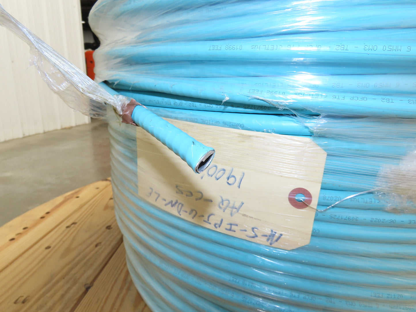 Corning 6-Fiber Optic MIC Tight-Buffered Interlocking Armored Plenum Cable 1900'