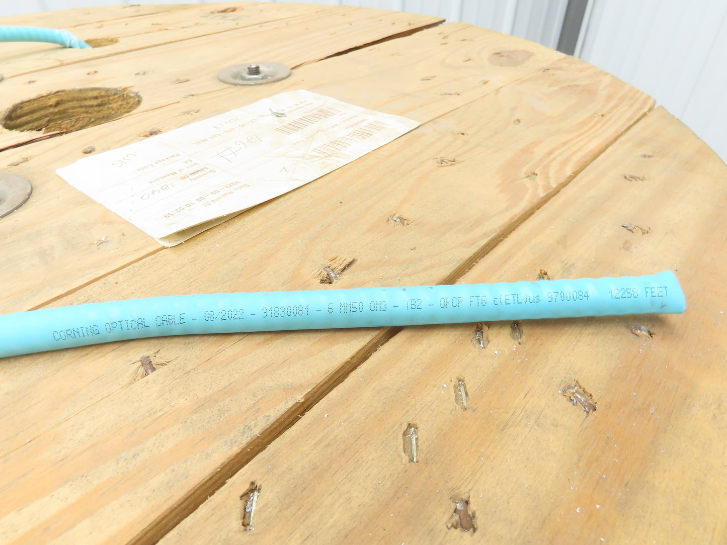 Corning 6-Fiber Optic MIC Tight-Buffered Interlocking Armored Plenum Cable 1840'