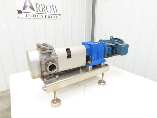 BSA ZE90/02-050-R/SL Sanitary Food Process Gear Pump 2" Tri-Clamp 2.2kw 460V 3PH