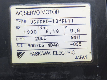Yaskawa Electric USADED-13YRW11 AC Servo Motor Absolute Encoder UTMAH-B12BDYR7