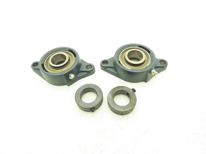 SKF FYT 1-1/4 FM Flange Ball Bearing 2 Bolt 1-1/4" Bore Locking Collar Lot Of 2