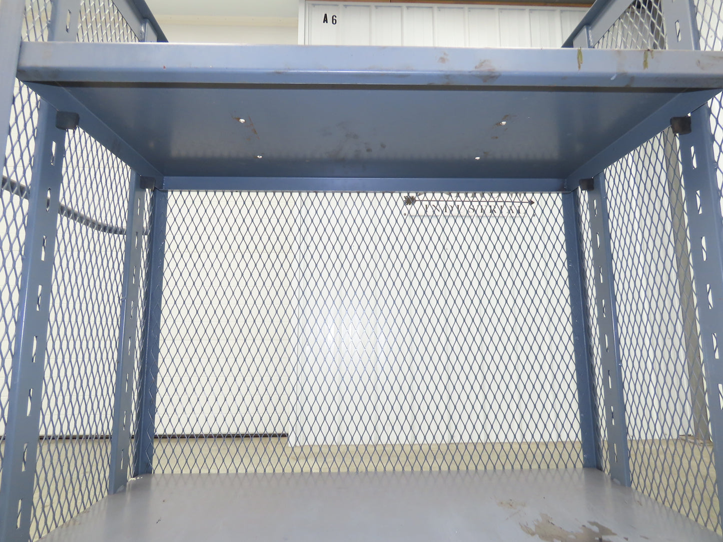 Jamco Mesh Box Truck 3 Sided Single Shelf Dolly Cart 48x24" 12 gauge Steel