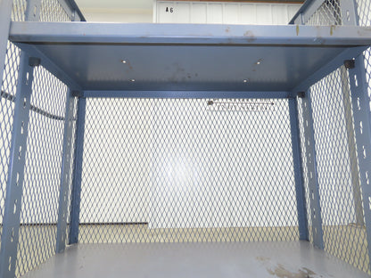 Jamco Mesh Box Truck 3 Sided Single Shelf Dolly Cart 48x24" 12 gauge Steel